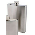 8 Oz Silver Stainless Steel Flask